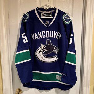 Men's Vancouver Canucks Derrick Pouliot #5 Reebok Home Jersey